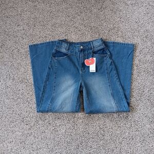 NWT Cider Wide Leg Jeans XS Pocket Detail